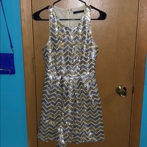Silver and Gold sequin dress